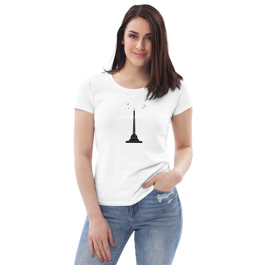 Women organic cotton t-shirt - Riga Liberty Monument - White